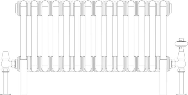 Florence 2 Column 300mm, 14 sections