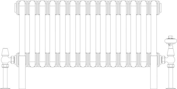 Florence 2 Column 300mm, 14 sections