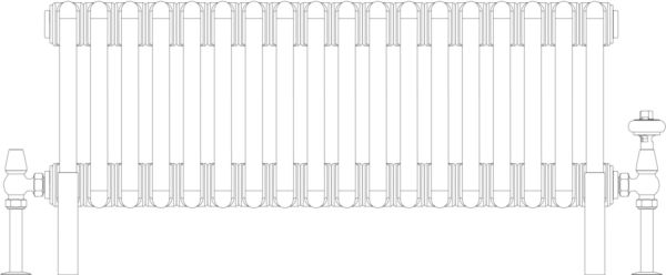 Florence 2 Column 300mm, 18 sections