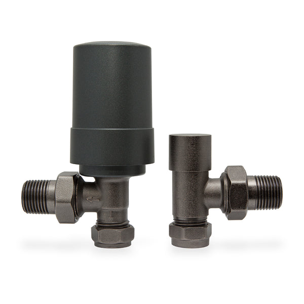 Genius Smart Valve with Natural Pewter Angled body